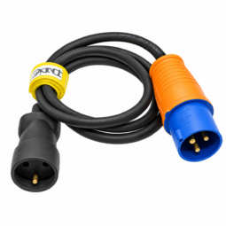 Adaptateur P17 16A Mâle vers PC16 Femelle