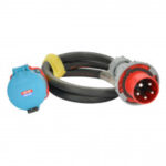 Adaptateur P17 63A Tri Mâle vers Maréchal 63A Tri Femelle