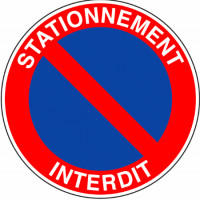 Panneau " Interdiction de stationner "