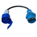 Adaptateur Maréchal Mono 32A Mâle vers P17 32A Mono Femelle