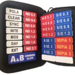 Etiquettes d'identifications réutilisables pour caméra / clap / filtre - Cinegear